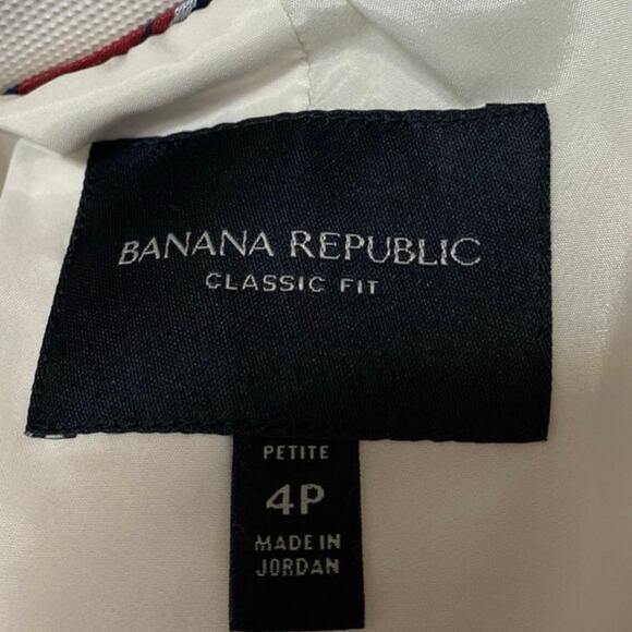 Banana Republic Women's White Twill Long Sleeve One Button Blazer Coat Jacket 4 - Picture 3 of 4